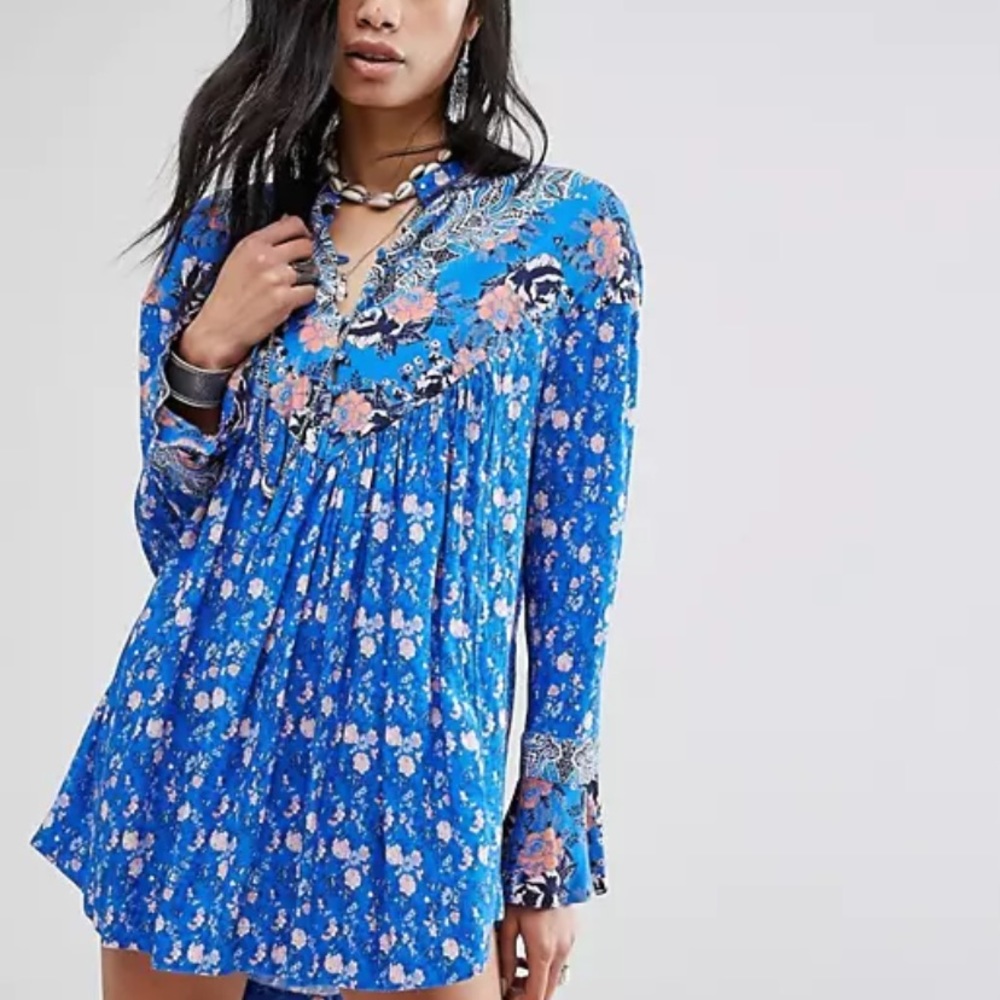 EUC Free People Boho Blouse Tunic
